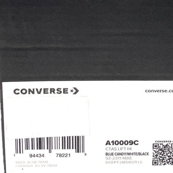 Converse Chuck Lift Platform Sneakers Blue Candy Canvas Women Skate Shoe A10009C - Picture 8 of 9